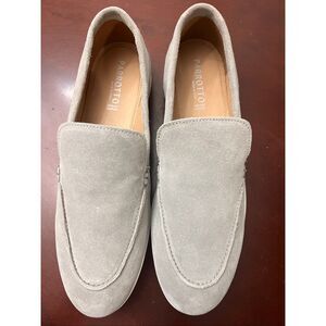 Parrotto Grey Italian Leather/Suede Slip-On Shoes Men's Size 9